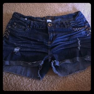 Dark blue jean shorts